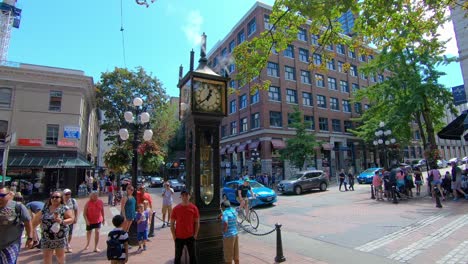 The-Steam-Clock-on-the-street-corner-for-Vancouver's-Victorian-Gastown