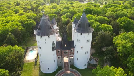 Reveal-shot-of-Castle-Gwynn-located-in-Arrington,-Tennessee