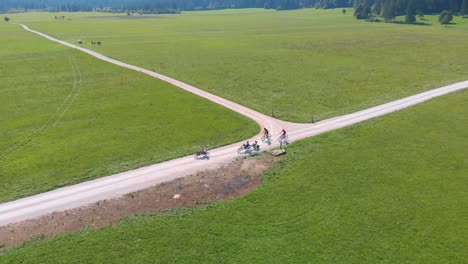 Group-Riding-On-Recumbent-Bicycles-On-Path-On-Path