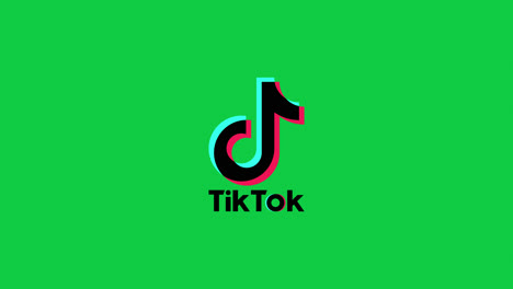 Symbol-Von-Tiktok-Auf-Grünem-Hintergrund