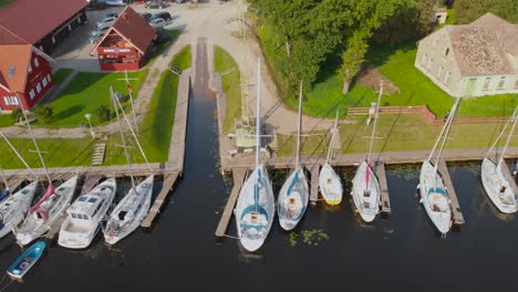 Aerail-shot-yachts-moored-at-the-quay