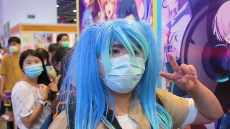 Retrato-De-Un-Cosplayer-Disfrazado-Durante-El-Evento-De-Exhibición-Anicom-And-Games-Acghk-En-Hong-Kong