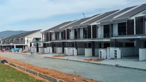 New-double-story-terrace-house-under-construction-in-Malaysia