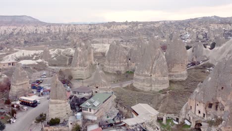Panoramic-view-of-Goreme,-Cappadocia,-Turkey