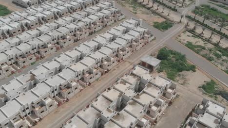 Aerial-Over-Unfinished-Housing-Project-In-Karachi