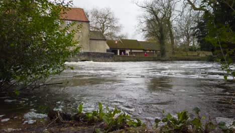 Sprudelnder-Strom-Des-Flusses-Little-Ouse-Thetford-Norfolk-Zeitraffer