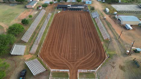 Aerial-footage-of-the-rodeo-arena-in-Stonewall-Texas