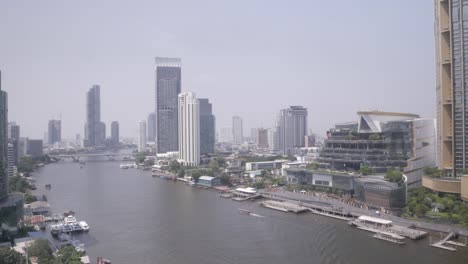 panning-view-of-icon-siam-department-store-near-Chaophraya-River-in-the-city-of-bangkok
