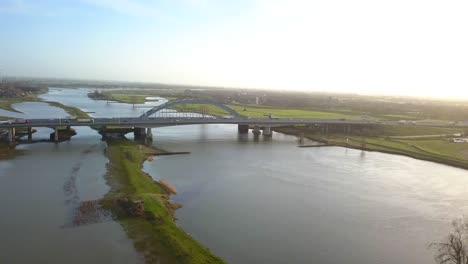 beautiful-view-of-the-bridge-and-highway-via-drone-in-4K-and-30-FPS