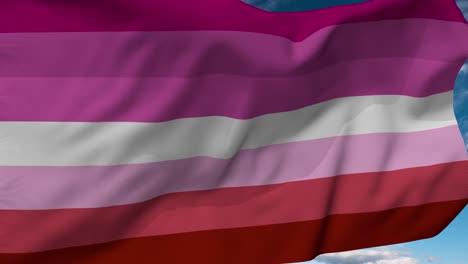 Lipstick-lesbian-pride-flag-flies-in-the-wind