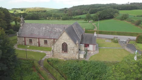 La-Antigua-Iglesia-Irlandesa-De-Piedra-Se-Encuentra-Entre-Rosscarbery-Y-Ardfield-Village,-Condado-De-Cork
