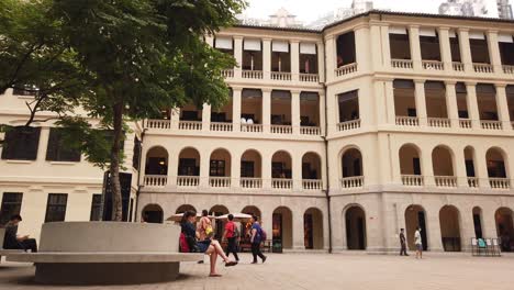 Hong-Kong-Former-Central-Police-Station-Compound-with-people-passing-by