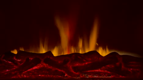 Kaminhintergrund-Mit-Roten-Und-Orangefarbenen-Flammen,-Um-Ein-Gefühl-Von-Wärme-Zu-Erzeugen