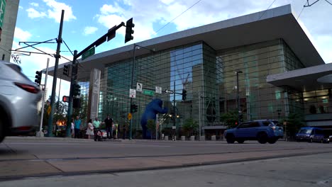 Street-view-from-Denver-downtown,-Denver,-Colorado