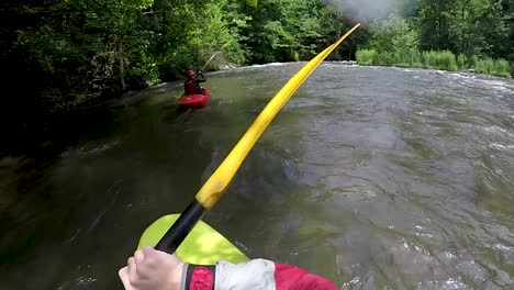 Pov-of--kayaking-on-the-river