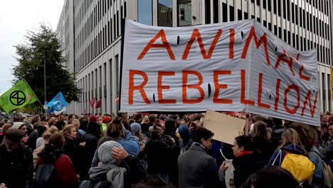 Rebelión-De-Animales-Manifestantes-Por-La-Rebelión-De-Extinción-Marchan-En-Berlín.