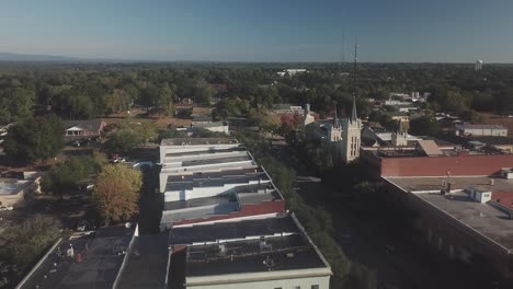 Aerial-of-Downtown-Shelby-NC-in-4K