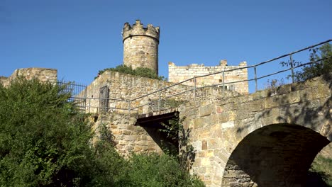 Antiguo-Castillo-Alemán-Medieval-E-Histórico-Llamado-Muehlburg-En-Turingia