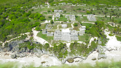 Ruinas-Mayas-De-Tulum-Mexico-En-Quintana-Roo-Desde-Drone-View