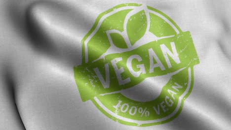 4k-3D-waving-flag-illustration-of-the-vegan-symbol-in-green