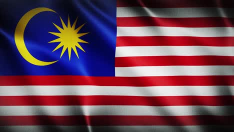 Flagge-Malaysias-Winkt-Im-Hintergrund