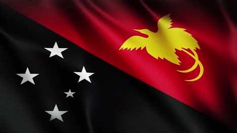Flagge-Von-Papua-Neuguinea-Winkt-Im-Hintergrund