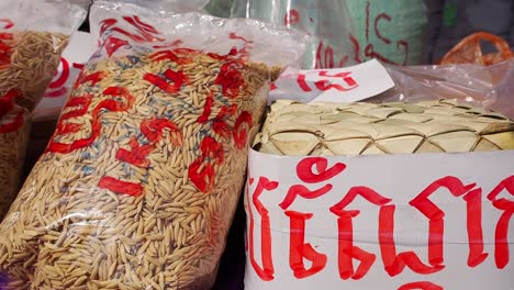 Largs-bags-of-basmati-rice-seeds,-slider-left