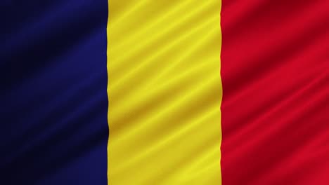 Flagge-Rumäniens-Weht-Im-Hintergrund