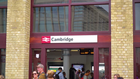 Cambridge-England,-circa-:-Cambridge-Railway-station-in-United-Kingdom