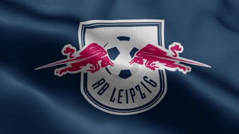 Blaue-4K-animierte-Schleife-Einer-Wehenden-Flagge-Der-Bundesliga-Fußballmannschaft-Leipzig