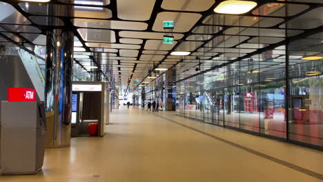 Still-shot-inside-Amsterdam-Central-Station-on-the-backside-during-the-Coronavirus-pandemic-in-the-Netherlands