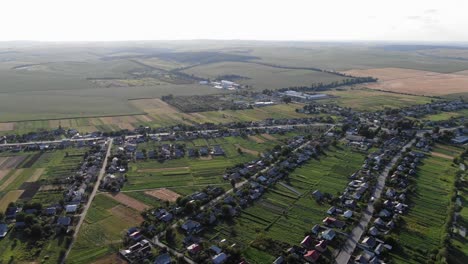 Aerial-View-of-Neighborhood-Surrounded-by-Farmland-in-Ukraine