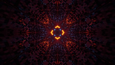 Computerized-multicolored-kaleidoscope-sequence-abstract-with-infinite-complex-patterns-penetrating-out