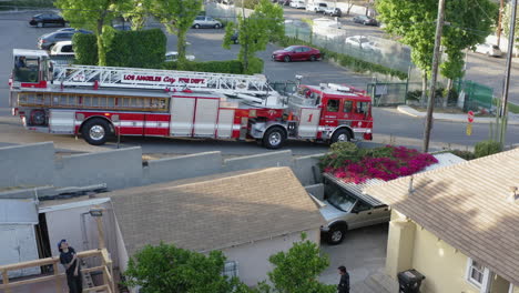 Camiones-De-Timón-Camiones-De-Bomberos-Del-Departamento-De-Bomberos-De-Los-ángeles