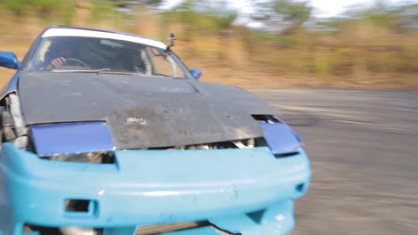 Intense-Fast-Pace-Action-Shot-of-Nissan-Silvia-Drifting-Into-Camera