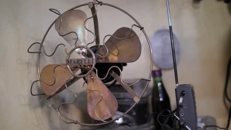 Old-fashioned-vintage-table-fan,-elegant-antique-for-home-decor,-stylish-interior