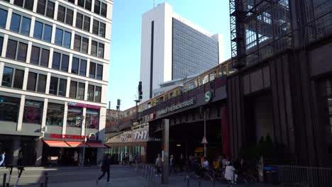 Crowded-Place-with-People-in-Berlin-Mitte-called-Friedrichstrasse