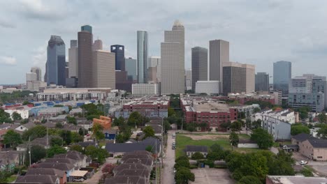 This-video-is-about-an-establishing-shot-of-downtown-Houston-and-surrounding-area