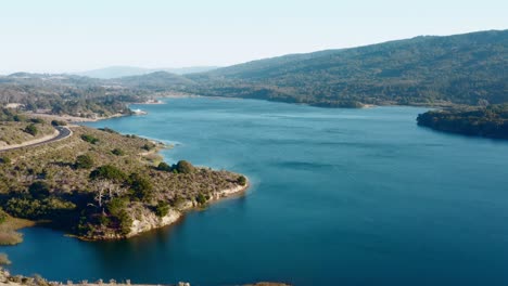 Aerial:-Half-Moon-Bay-Lake-and-Landscape