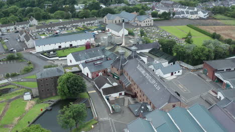 High-angle-aerial-view-of-the-Old-Bushmills-Distillery