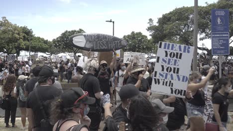„Black-Lives-Matter“-Demonstranten-Marschieren-In-Hawaii