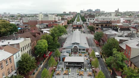 Broadway-Market-and-Choptank-at-Fells-Point-in-Inner-Harbor,-Baltimore-Maryland