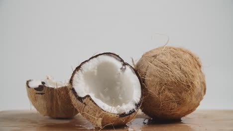Water-droplets-in-coconut-shell