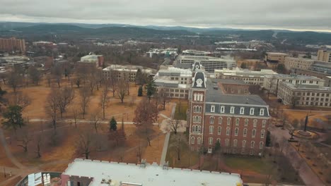 This-shot-shows-a-wide-variety-of-buildings-located-at-the-University-of-Arkansas-campus