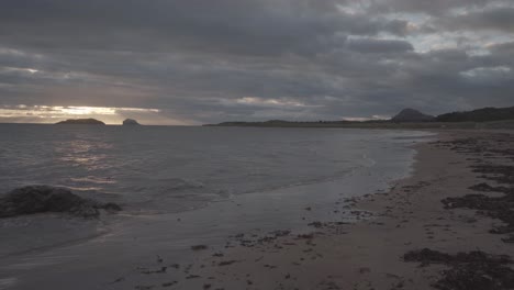 Early-morning-during-sunrise-in-scottish-beach