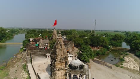 Antiguo-Templo-Indio,-Punto-De-Referencia-De-La-Arquitectura-India,-Templo-Hindú-Religioso-Tradicional,-Estilo-Vintage,-Mumbai,-Bangalore,-Ahmedabad,-16