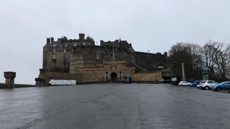 Edinburgh-Castle-Während-Der-Januar-Sperrung