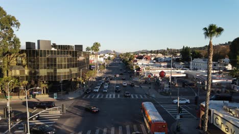aerial-shot-of-Ventura-boulevard-in-Sherman-Oaks