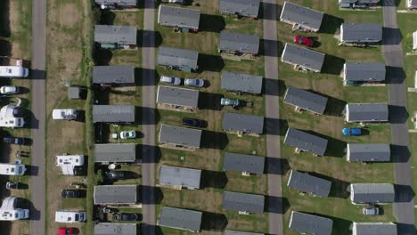 Top-down-aerial-of-a-caravan-holiday-home-park