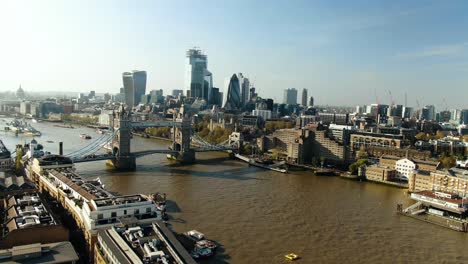 Drone-shot-of-the-famous-bridge-in-London